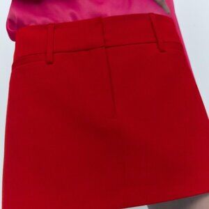 Zara Bold Red Mini Skirt